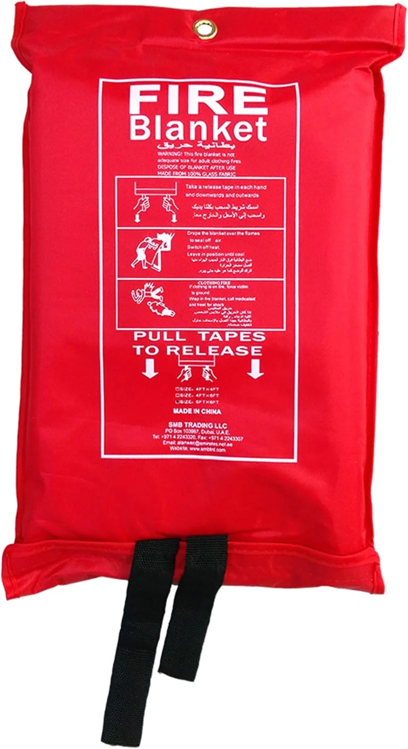 پتوی اطفاء حریق تاها سیفتی با بسته بندی نرم، ابعاد 6x6 فوت، محافظت اضطراری