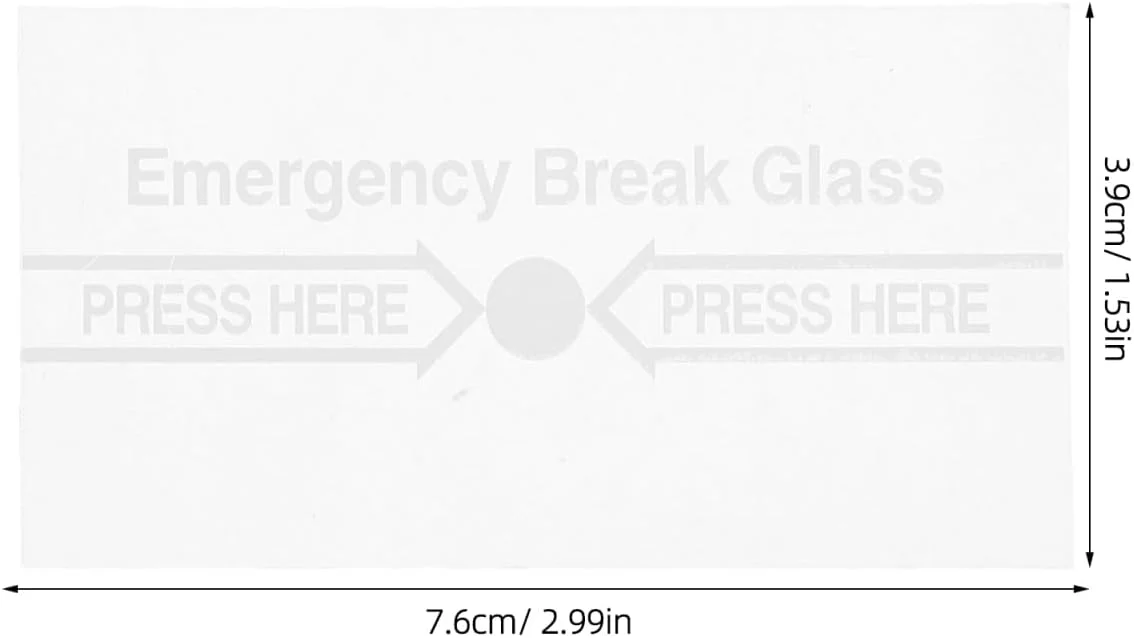 محافظ شیشه شکستنی کلید اعلام حریق آفش، 2 عدد، سیستم اضطراری شیشه شکستنی، مقاوم در برابر درجه حرارت بالا، استفاده آسان