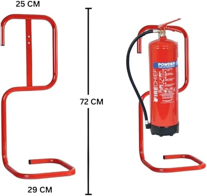 پایه نگهدارنده تکی کپسول آتش نشانی Red Fire، پایه فلزی زمینی برای کپسول های 2 تا 10 کیلوگرمی، ایمنی آتش نشانی امارات، مناسب برای همه - تصویر 2