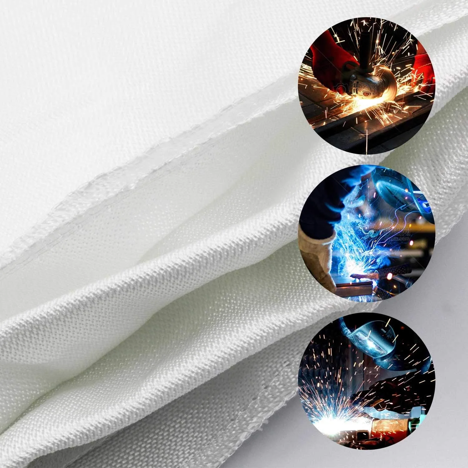 پتو جوشکاری Gihunk، پتو آتش نشانی فایبرگلاس سنگین، محافظت از محیط کار در برابر جرقه (203x203 سانتی متر)