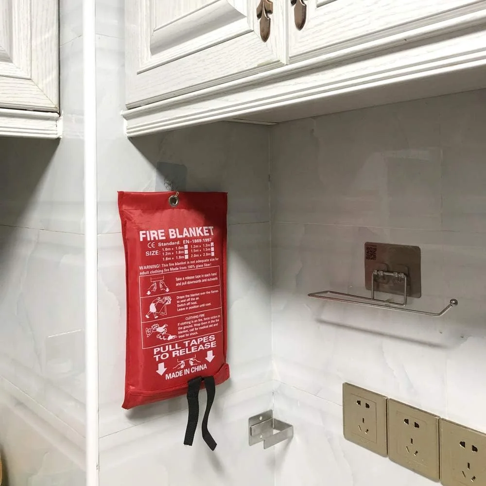پتو اطفاء حریق، پتو ضد حریق، محافظت مقاوم در برابر شعله و عایق حرارتی پتو فایبرگلاس برای بقای اضطراری برای آشپزخانه، شومینه، گریل، ماشین، کمپینگ 39.3×39.3 اینچ
