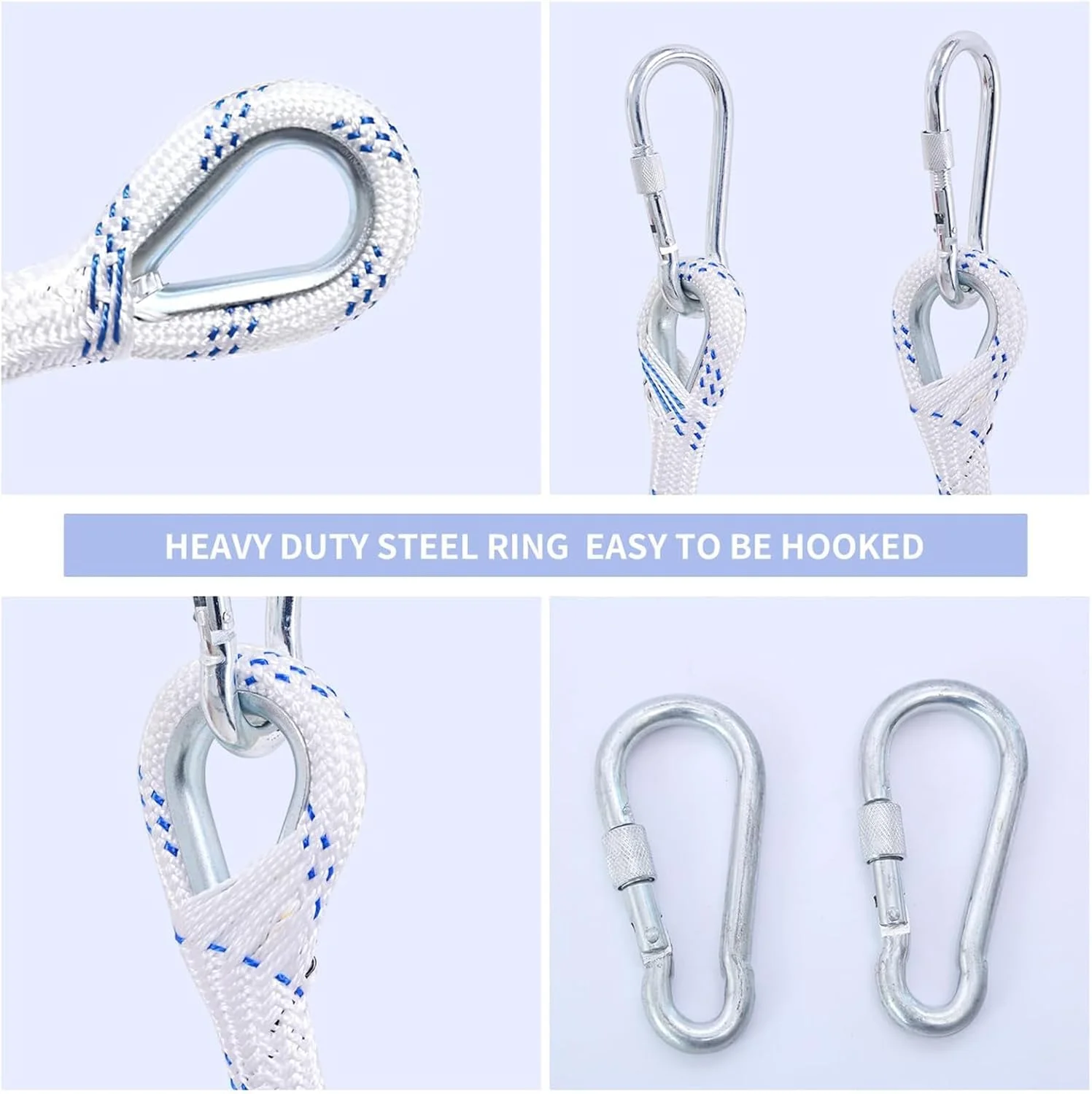 نردبان فرار اضطراری از آتش Jaffiust، نردبان طنابی 5 متری، نردبان ایمنی مقاوم در برابر شعله با 2 قلاب و پیچ‌های انبساطی، قابل استفاده مجدد برای 2 طبقه، ظرفیت وزنی هر پله نردبان تا 100 کیلوگرم