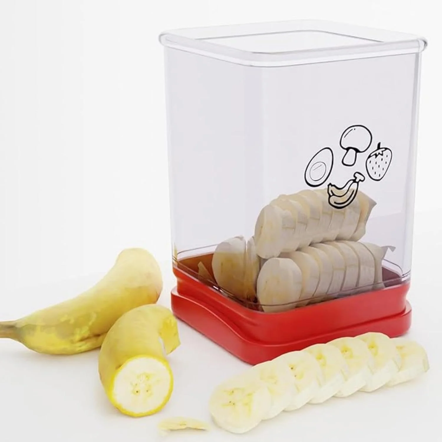 لیوان برش میوه 3 در 1 Yelajoy - برش دهنده استیل ضد زنگ آشپزخانه برای توت فرنگی/موز/انگور/تخم مرغ (همراه با برس)