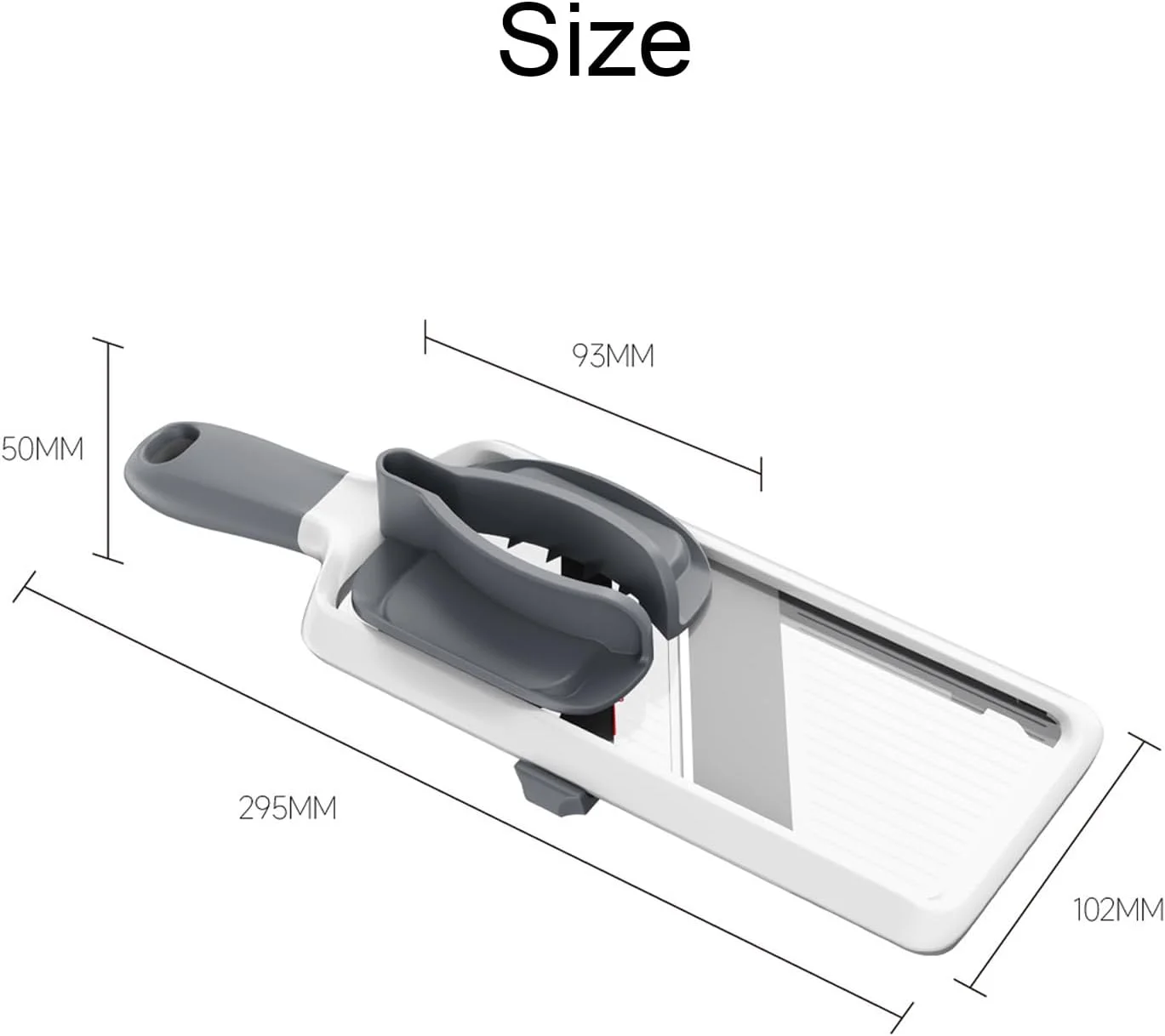 اسلایسر آشپزخانه STAYOUNG - اسلایسر سبزیجات 3 حالته با تیغه استیل ضد زنگ، به همراه محافظ دست، اسلایسر دستی سیب زمینی، اسلایسر سبزیجات دستی ساده و کاربردی به همراه پوست کن سبزیجات