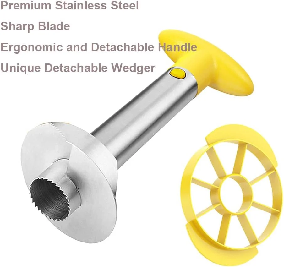 ابزار آشپزخانه آسان SameTech پوست کن، هسته گیر و برش دهنده آناناس استیل