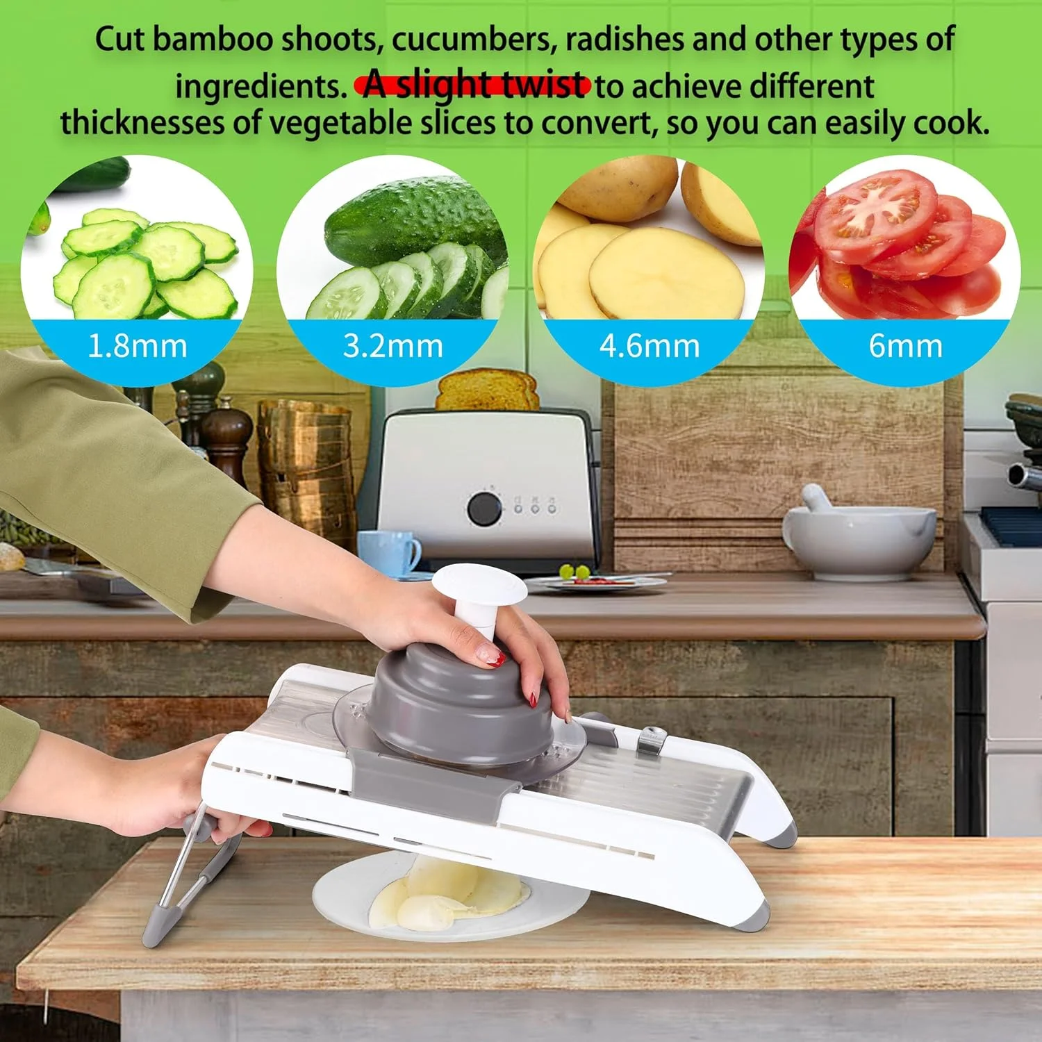 اسلایسر غذای ماندولین قابل تنظیم NALACAL، اسلایسر ماندولین برای آشپزخانه، اسلایسر ماندولین، اسلایسر سیب زمینی، اسلایسر گوجه فرنگی، خردکن سبزیجات با برش سیب زمینی سرخ کرده و وافل ساز اسلایسر غذای ماندولین قابل تنظیم NALACAL، اسلایسر ماندولین برای آشپزخانه، اسلایسر ماندولین، اسلایسر سیب زمینی، اسلایسر گوجه فرنگی، خردکن سبزیجات با برش سیب زمینی سرخ کرده و وافل ساز