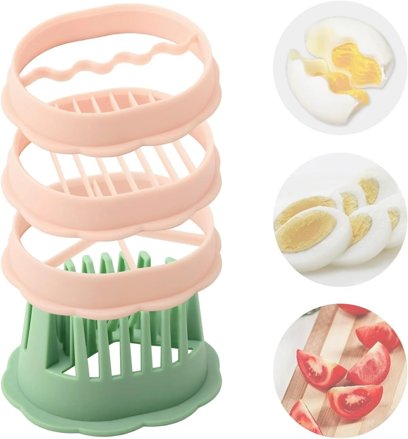 تخم مرغ خردکن چند منظوره برای تخم مرغ آب پز و میوه های نرم، برش دهنده 3 حالته توت فرنگی و میوه، استفاده آسان، ابزار آشپزخانه قابل شستشو در ماشین ظرفشویی، ورقه کن تخم مرغ و ابزار برش میوه تخم مرغ خردکن چند منظوره برای تخم مرغ آب پز و میوه های نرم، برش دهنده 3 حالته توت فرنگی و میوه، استفاده آسان، ابزار آشپزخانه قابل شستشو در ماشین ظرفشویی، ورقه کن تخم مرغ و ابزار برش میوه