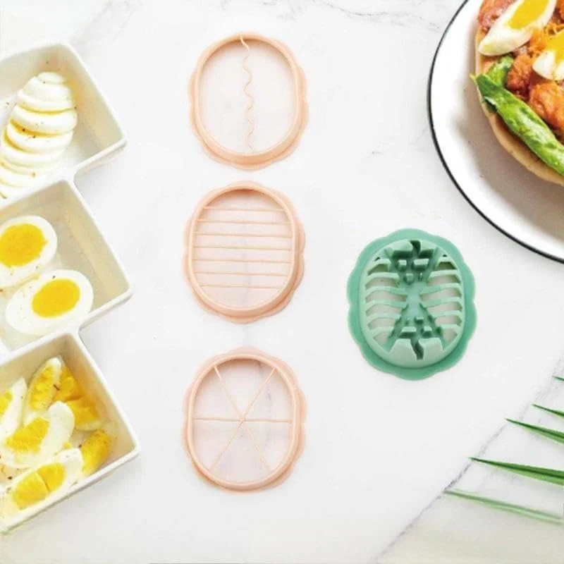 تخم مرغ خردکن چند منظوره برای تخم مرغ آب پز و میوه های نرم، برش دهنده 3 حالته توت فرنگی و میوه، استفاده آسان، ابزار آشپزخانه قابل شستشو در ماشین ظرفشویی، ورقه کن تخم مرغ و ابزار برش میوه