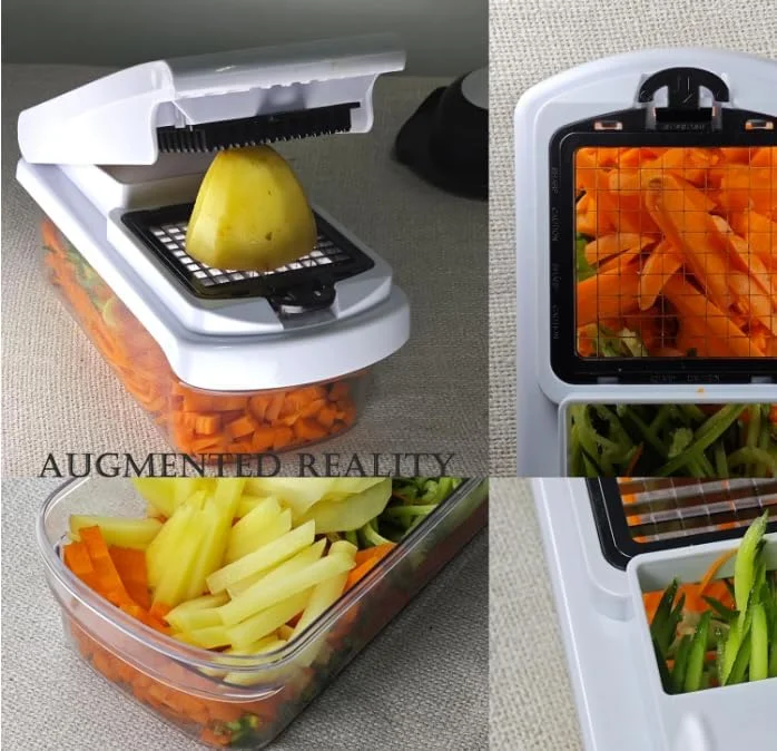 خردکن سبزیجات چند منظوره 15 در 1 با 8 تیغه، اسلایسر سبزیجات با ظرف، اسلایسر ماندولین میوه و سبزیجات برای خانه و آشپزخانه (SC) خردکن سبزیجات چند منظوره 15 در 1 با 8 تیغه، اسلایسر سبزیجات با ظرف، اسلایسر ماندولین میوه و سبزیجات برای خانه و آشپزخانه (SC)