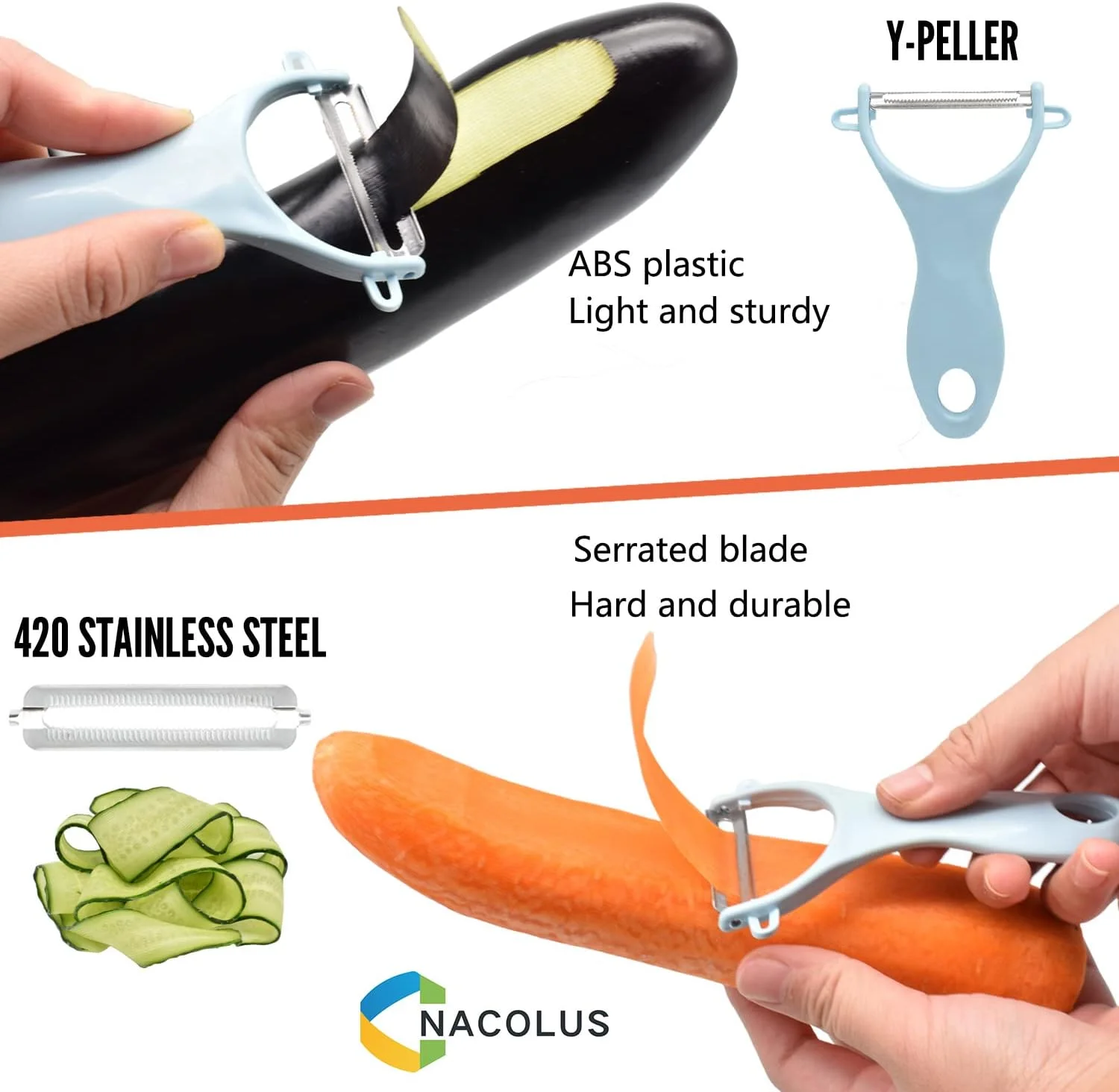 اسلایسر ماندولین 5 در 1 NACOLUS برای آشپزخانه، اسلایسر سبزیجات چند تیغه ای برای چیپس سیب زمینی، خردکن سبزیجات، برش سبزیجات، خردکن رشته ای و پوست کن برای کارهای کوچک در آشپزخانه آبی اسلایسر ماندولین 5 در 1 NACOLUS برای آشپزخانه، اسلایسر سبزیجات چند تیغه ای برای چیپس سیب زمینی، خردکن سبزیجات، برش سبزیجات، خردکن رشته ای و پوست کن برای کارهای کوچک در آشپزخانه آبی