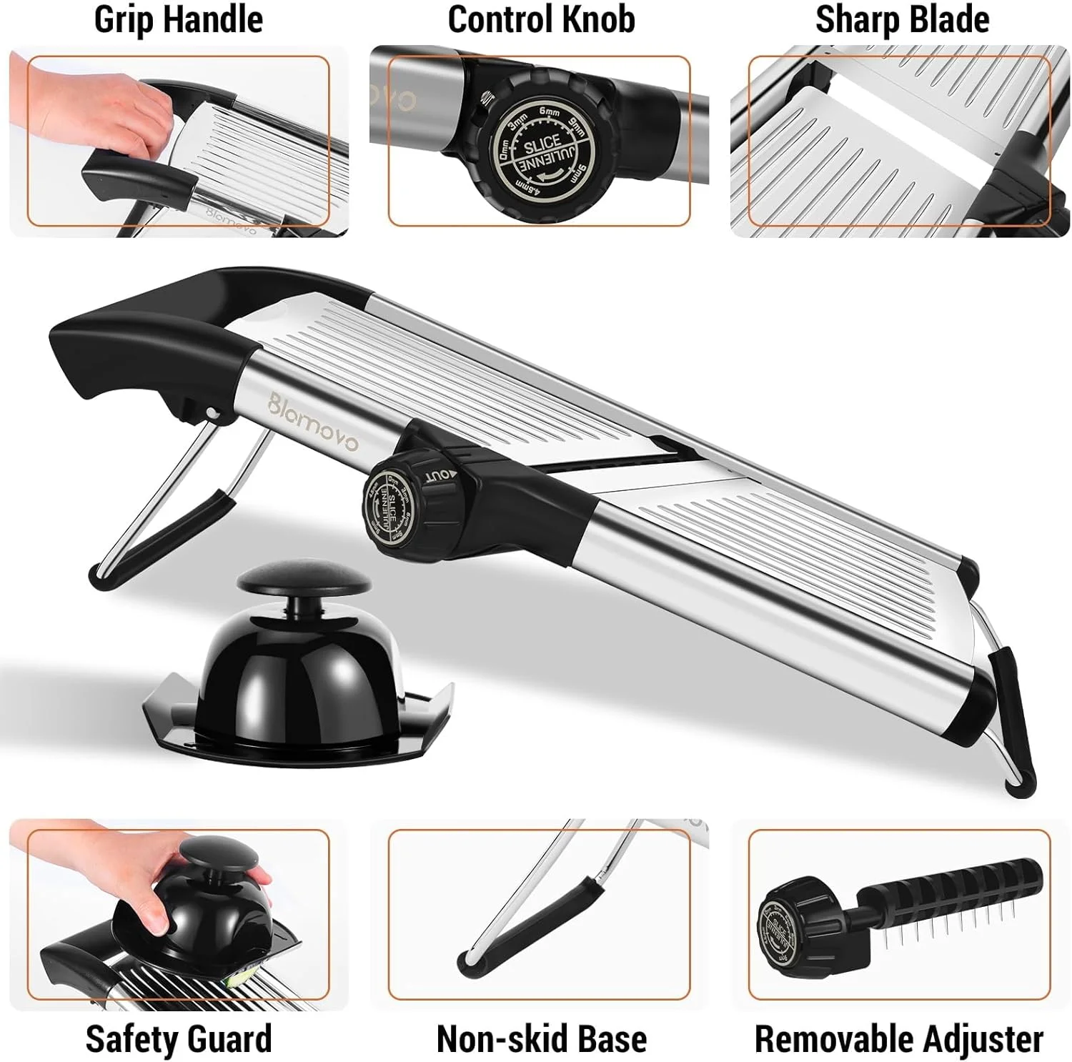 اسلایسر غذا، اسلایسر ماندولین برای آشپزخانه، اسلایسر سیب زمینی، اسلایسر گوجه فرنگی، اسلایسر هویج، اسلایسر پیاز، اسلایسر سبزیجات ژولین با کنترل دکمه ای اسلایسر غذا، اسلایسر ماندولین برای آشپزخانه، اسلایسر سیب زمینی، اسلایسر گوجه فرنگی، اسلایسر هویج، اسلایسر پیاز، اسلایسر سبزیجات ژولین با کنترل دکمه ای