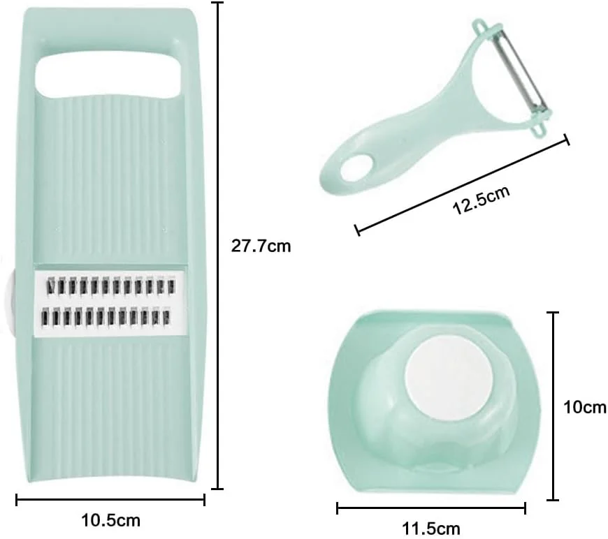 اسلایسر چندکاره 5 در 1 JZS برای آشپزخانه، اسلایسر سبزیجات چند تیغه ای برای چیپس سیب زمینی، رشته کن و پوست کن برای کارهای کوچک در آشپزخانه (آبی) اسلایسر چندکاره 5 در 1 JZS برای آشپزخانه، اسلایسر سبزیجات چند تیغه ای برای چیپس سیب زمینی، رشته کن و پوست کن برای کارهای کوچک در آشپزخانه (آبی)