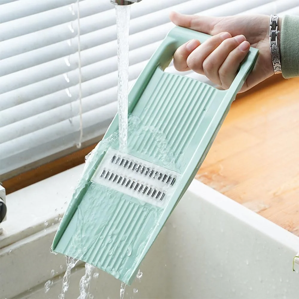 اسلایسر چندکاره 5 در 1 JZS برای آشپزخانه، اسلایسر سبزیجات چند تیغه ای برای چیپس سیب زمینی، رشته کن و پوست کن مناسب برای کارهای کوچک در آشپزخانه (آبی) اسلایسر چندکاره 5 در 1 JZS برای آشپزخانه، اسلایسر سبزیجات چند تیغه ای برای چیپس سیب زمینی، رشته کن و پوست کن مناسب برای کارهای کوچک در آشپزخانه (آبی)