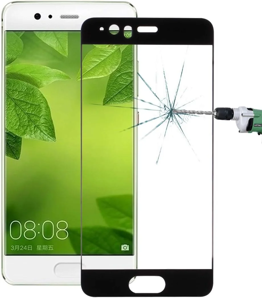 محافظ صفحه نمایش شیشه ای هواوی P10 ضخامت 0.26 میلی متر، سختی سطح 9H، ضد انفجار، پوشش کامل صفحه نمایش (مشکی) لوازم جانبی تلفن همراه (رنگ: مشکی)