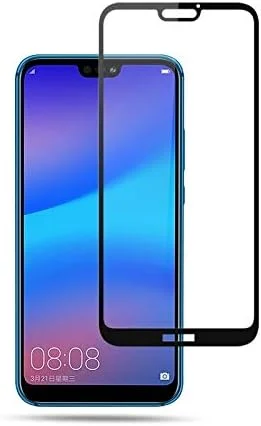 محافظ صفحه نمایش شیشه ای GHZHEGIZHUND با ضخامت 0.33 میلی متر، سختی 9H، چسب کامل 2.5D برای گوشی موبایل هوآوی P20 Lite (مشکی) لوازم جانبی تلفن همراه