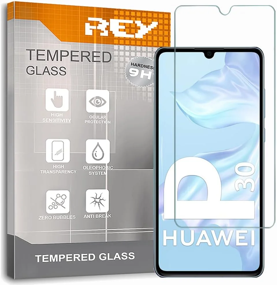 بسته 2 عددی محافظ صفحه نمایش شیشه ای حرارت دیده پریمیوم REY برای هوآوی P30