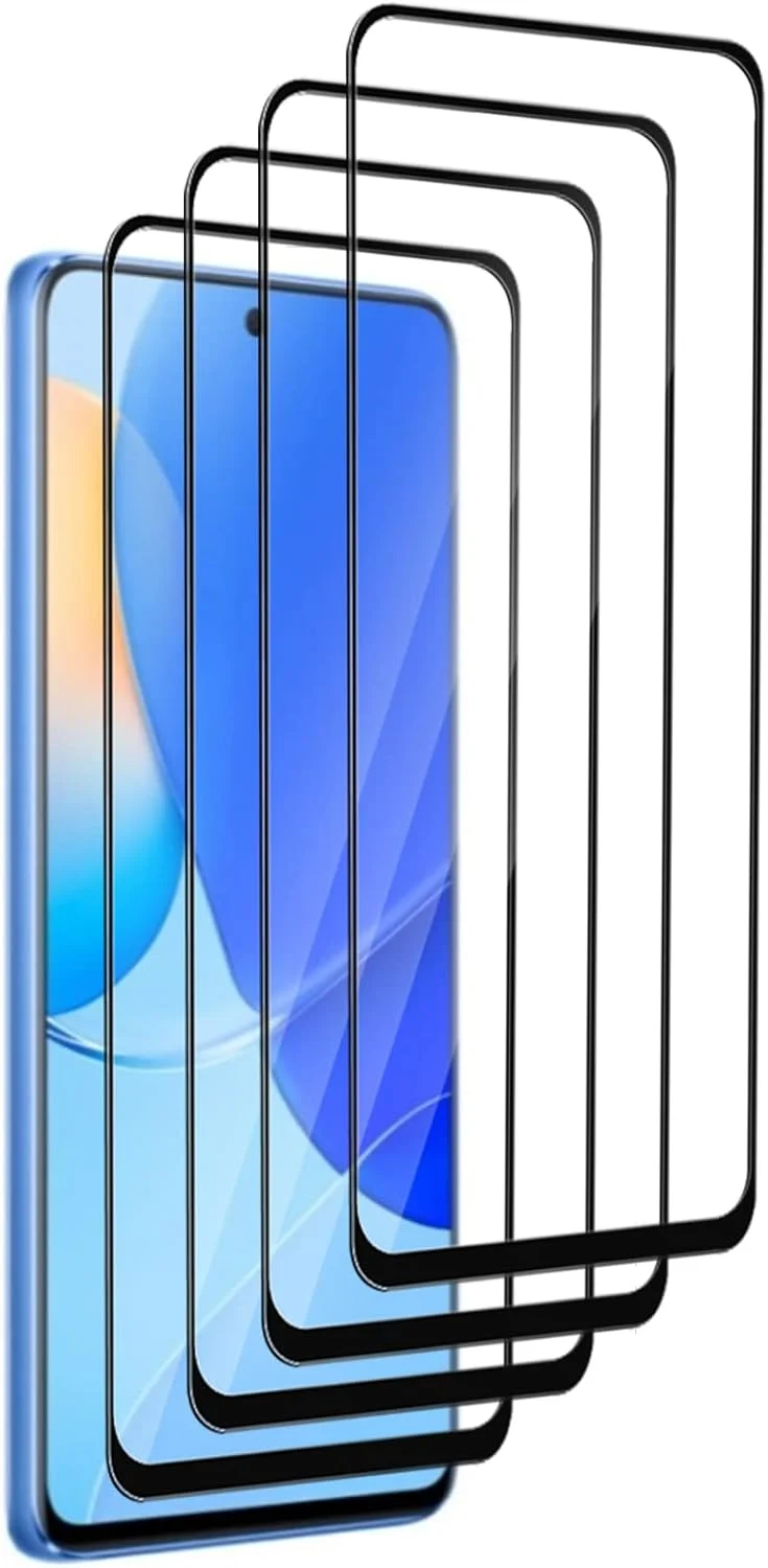 محافظ صفحه نمایش GMUJIAO [بسته 4 عددی] سازگار با گوشی هوآوی نوا 9 SE 5G، شیشه حرارت دیده با پوشش کامل صفحه نمایش، محافظ صفحه نمایش هوآوی نوا 9 SE 5G، شیشه حرارت دیده HD [مقاوم در برابر خراش] - مشکی