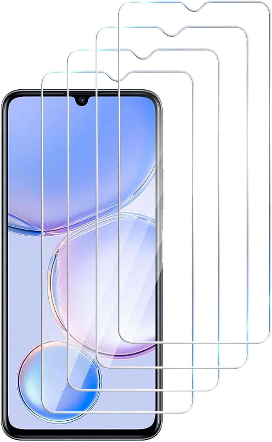 محافظ صفحه نمایش GMUJIAO [4 عدد] سازگار با هوآوی Enjoy 60، محافظ صفحه نمایش هوآوی Enjoy 60، محافظ صفحه نمایش شیشه ای حرارت دیده [سختی 9H] - شفاف