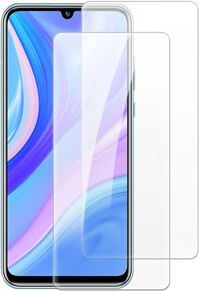 شاین تایم [بسته 2 عددی] محافظ صفحه نمایش شیشه ای حرارت دیده سازگار با هوآوی پی اسمارت اس (6.3 اینچ)، شفافیت HD، ضد خش، بدون حباب، سازگار با قاب