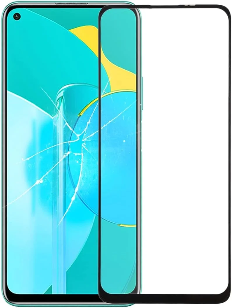 شیشه لنز بیرونی صفحه نمایش جلویی هواوی نوا 7 اس ای به همراه چسب شفاف نوری OCA