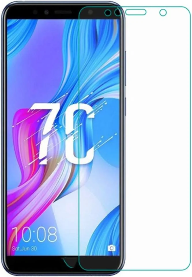 محافظ صفحه نمایش شیشه ای تمپر شده 9H گوشی هوشمند FHNLKFS، مناسب برای گوشی Huawei Honor 7C، برای ورژن AUM-L41 5.7، پوشش محافظ صفحه نمایش