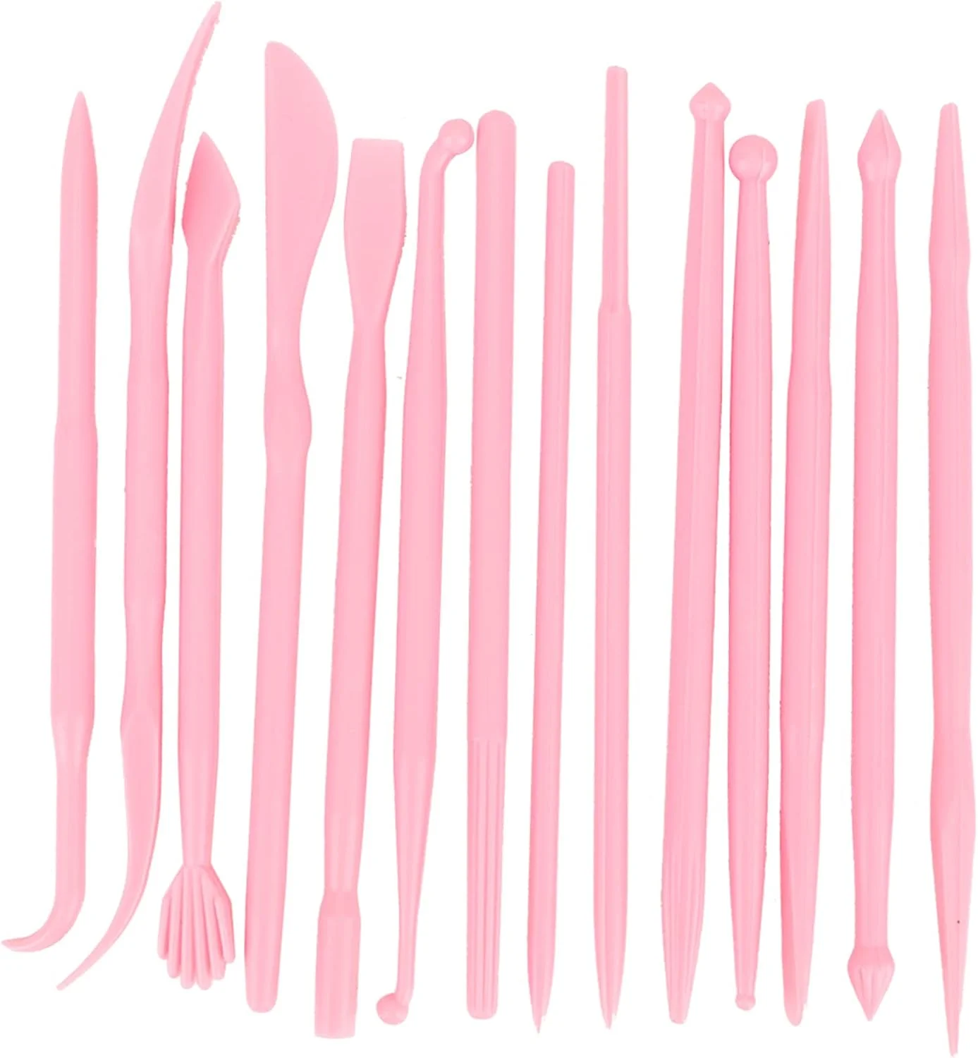 ست 14 عددی ابزار مجسمه سازی سفالی پلاستیکی، رنگ اختیاری، ابزار قالب گیری دستی برای خمیر نرم، خمیر فوندانت کیک (صورتی) ست 14 عددی ابزار مجسمه سازی سفالی پلاستیکی، رنگ اختیاری، ابزار قالب گیری دستی برای خمیر نرم، خمیر فوندانت کیک (صورتی)