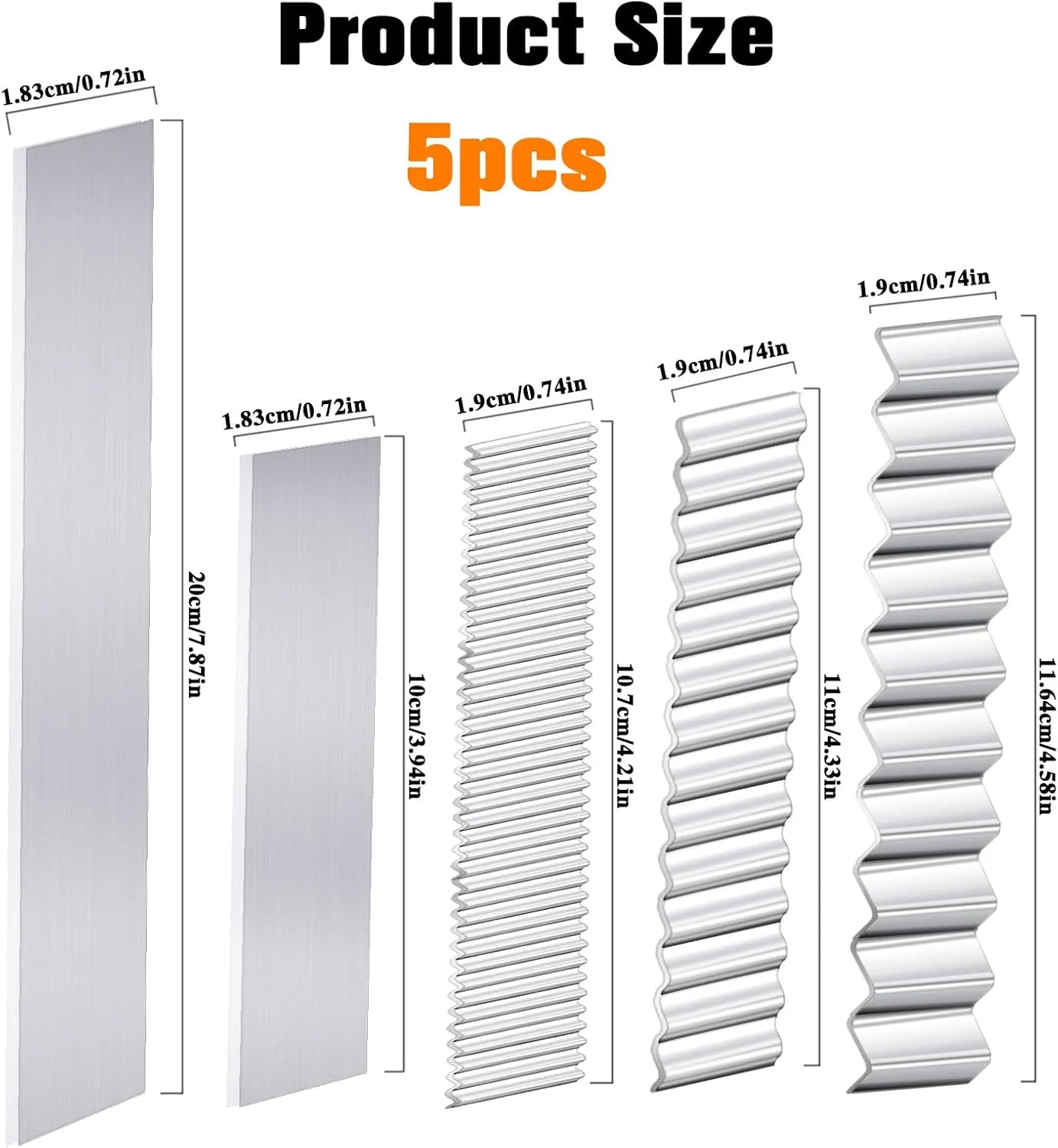 مجموعه ابزار 5 عددی خمیر پلیمری KALIONE، تیغه برش خمیر، ابزار خمیر پلیمری، مجموعه برش خمیر، برشگر انعطاف پذیر خمیر پلیمری، ابزار برش خمیر برای شکل دهی، مدل سازی و مجسمه سازی DIY