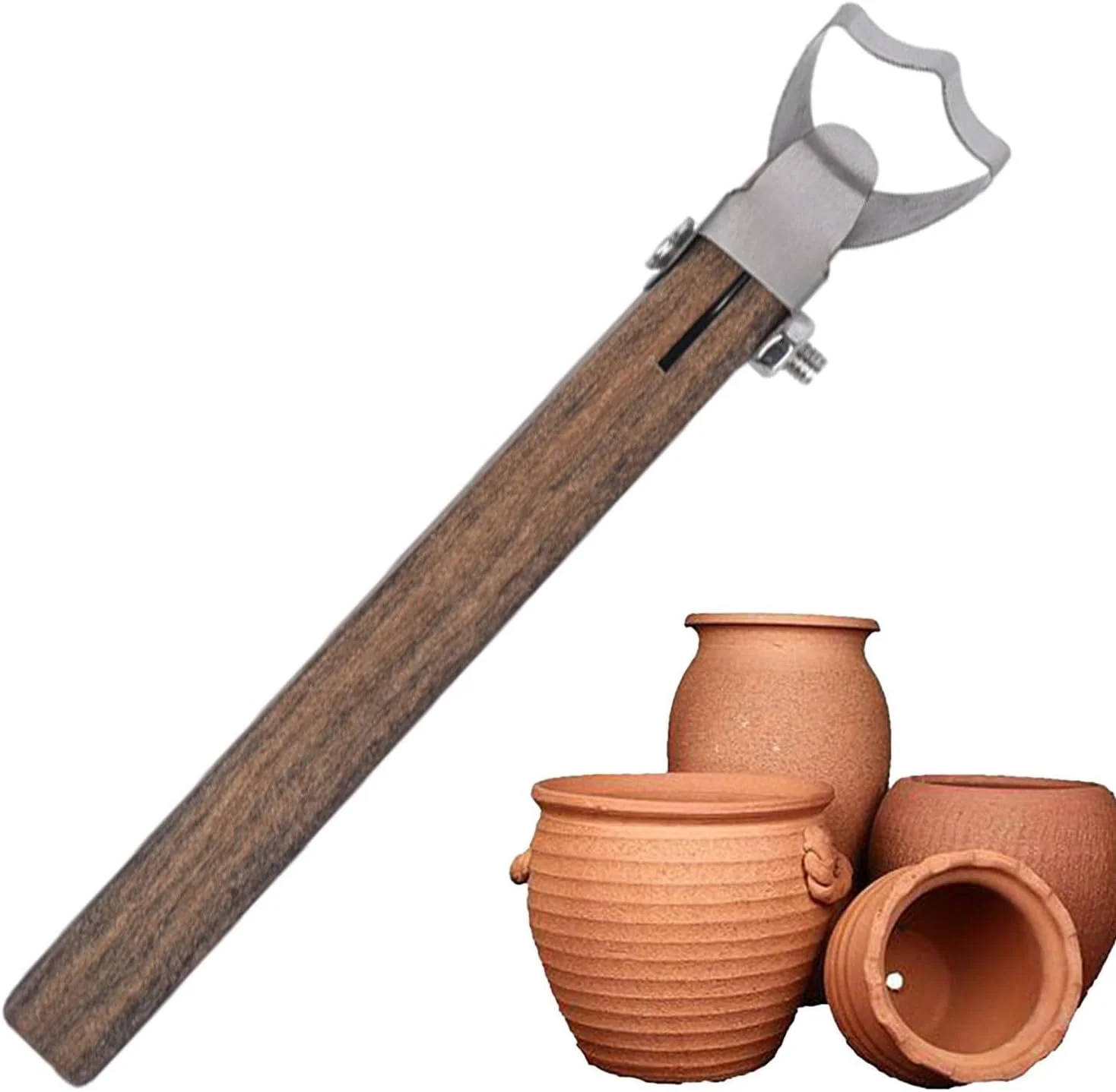 ابزار سفالگری - سازنده دسته فنجان ضخیم قابل تنظیم - ابزار ساخت فنجان صنایع دستی مجسمه سازی خاک رس 12.5x2x1 سانتی متر ابزار سفالگری - سازنده دسته فنجان ضخیم قابل تنظیم - ابزار ساخت فنجان صنایع دستی مجسمه سازی خاک رس 12.5x2x1 سانتی متر