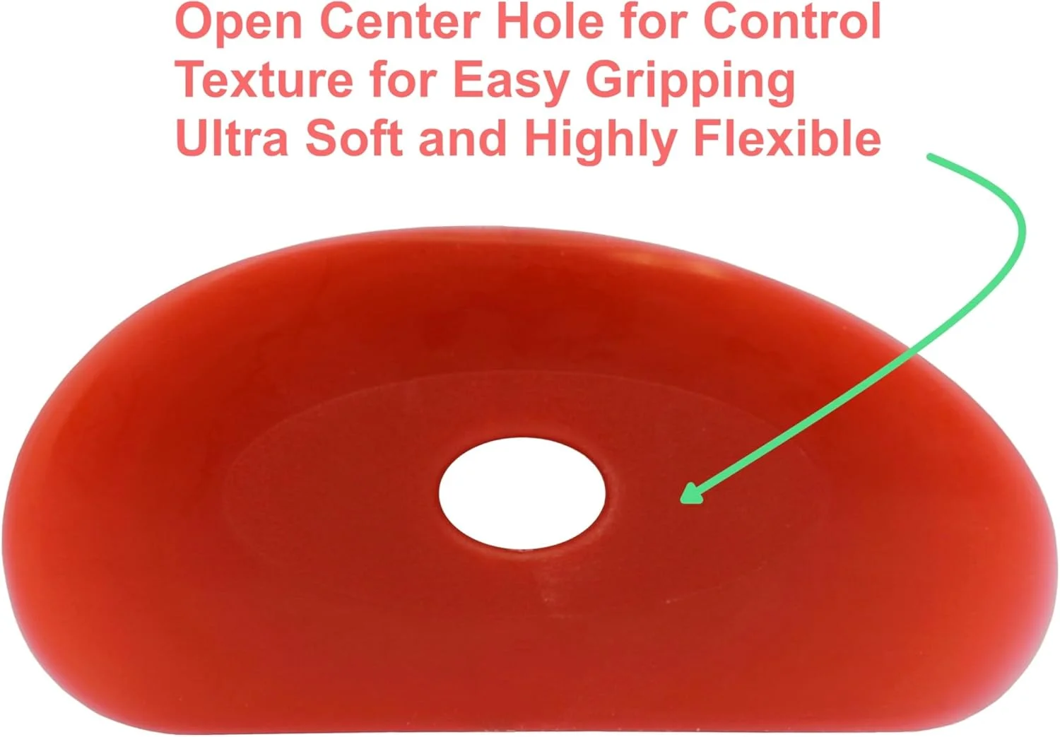 ابزار سفالگری سیلیکونی نرم قرمز Creative Hobbies - بسته 2 عددی | ابزار مجسمه سازی سرامیکی فوق العاده نرم برای پرداخت صاف و از بین بردن اثر انگشت | ابزار ضروری برای سفالگران (شکل 3)