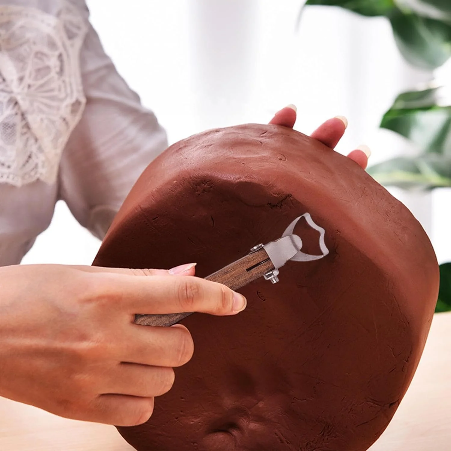 ابزار سفالگری - سازنده دسته فنجان ضخیم قابل تنظیم - ابزار ساخت فنجان صنایع دستی مجسمه سازی خاک رس 12.5x2x1 سانتی متر