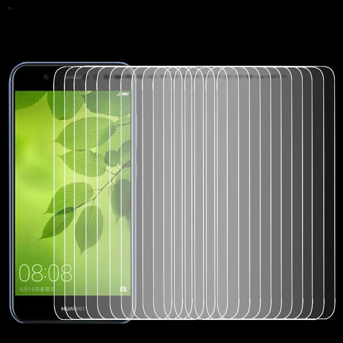 محافظ صفحه نمایش LCD مدل ZCLINXHEFSDSS بسته 100 عددی مناسب برای گوشی هوآوی نوا 2 لایت، ضخامت 0.26 میلی متر، سختی سطح 9H، شیشه حرارت دیده 2.5D ضد انفجار