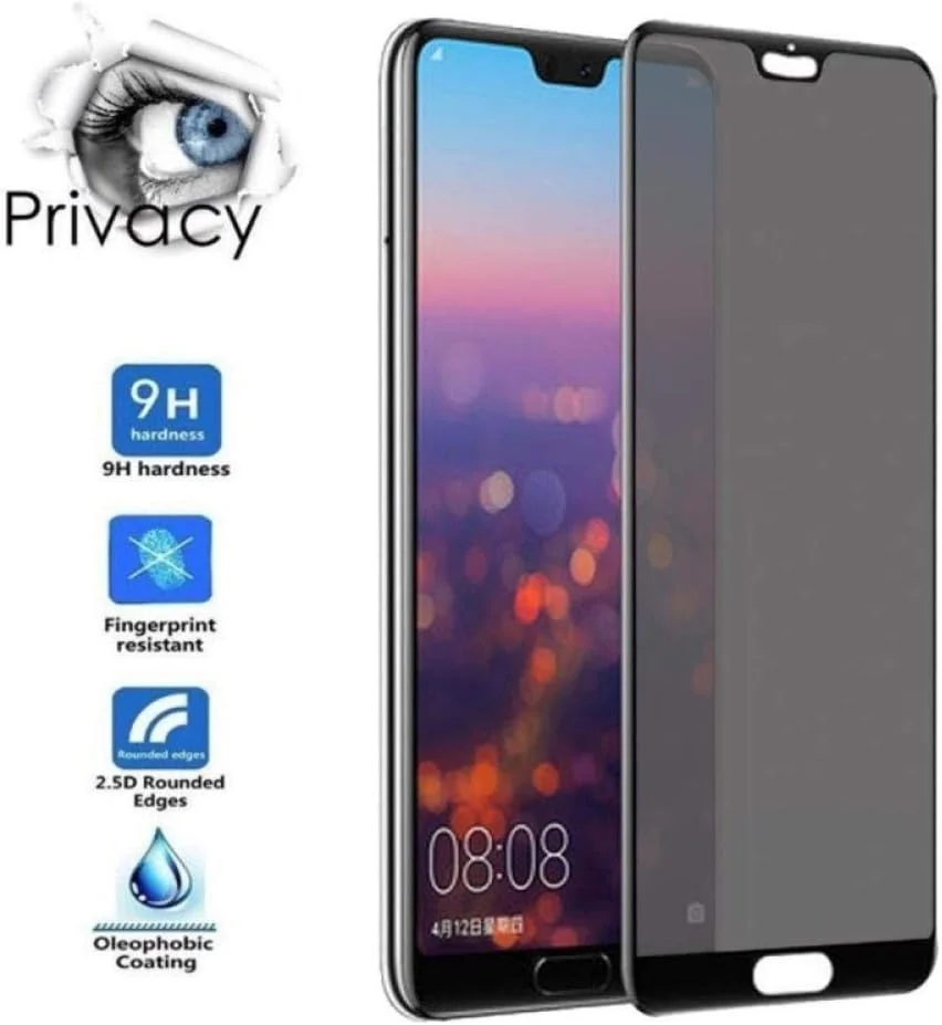 محافظ صفحه نمایش شیشه ای حریم خصوصی MIBQM بسته 3 عددی: برای گوشی های هوآوی Honor 10 9 P Smart Plus، محافظ صفحه نمایش شیشه ای حرارت دیده، فیلم محافظ صفحه نمایش 9H ضد دید، برای هوآوی نوا 4 3 3i - برای هوآوی نوا 3i