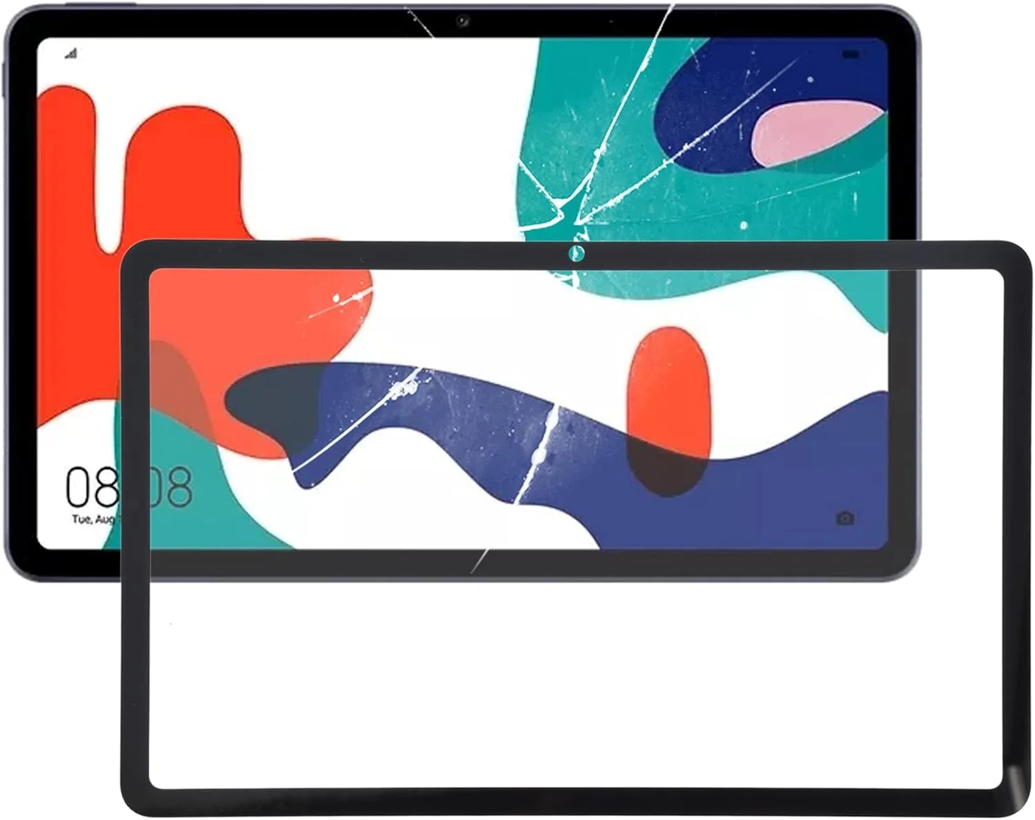 شیشه لنز بیرونی صفحه نمایش جلویی برای Huawei MatePad 5G BAH3-AN10