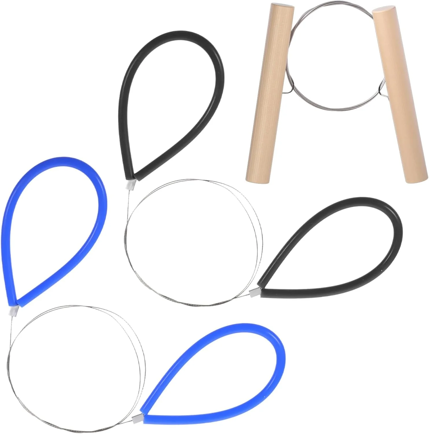 ست سیم برش رس 3 عددی با 1 دسته چوبی و 2 دسته لاستیکی، ابزارهای برش سفال آسان و بدون زحمت برای هنرمندان رس، برش پنیر، ابزارهای سرامیکی