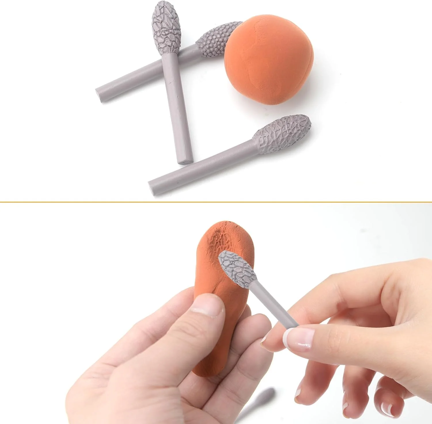 مجموعه ابزار بافت HAASIKI برای هنر سفالگری، یک مجموعه، کیت غلتک های طرح دار مدل سازی خاک رس، غلتک های دستی منقوش بافت دار برای صنایع دستی