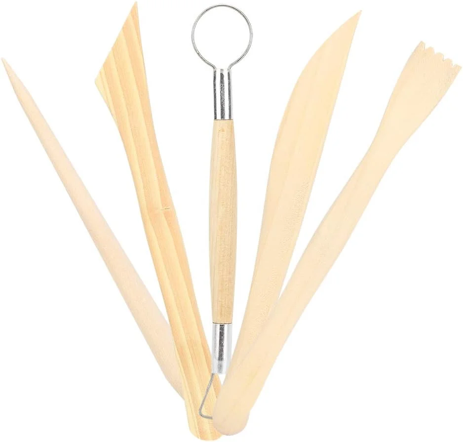 مجموعه ابزار مجسمه سازی چوب - لوازم مدل سازی سفال و سرامیک - 2 مجموعه ابزار دستی برای خراشیدن، شکل دادن و حکاکی مجسمه های رسی