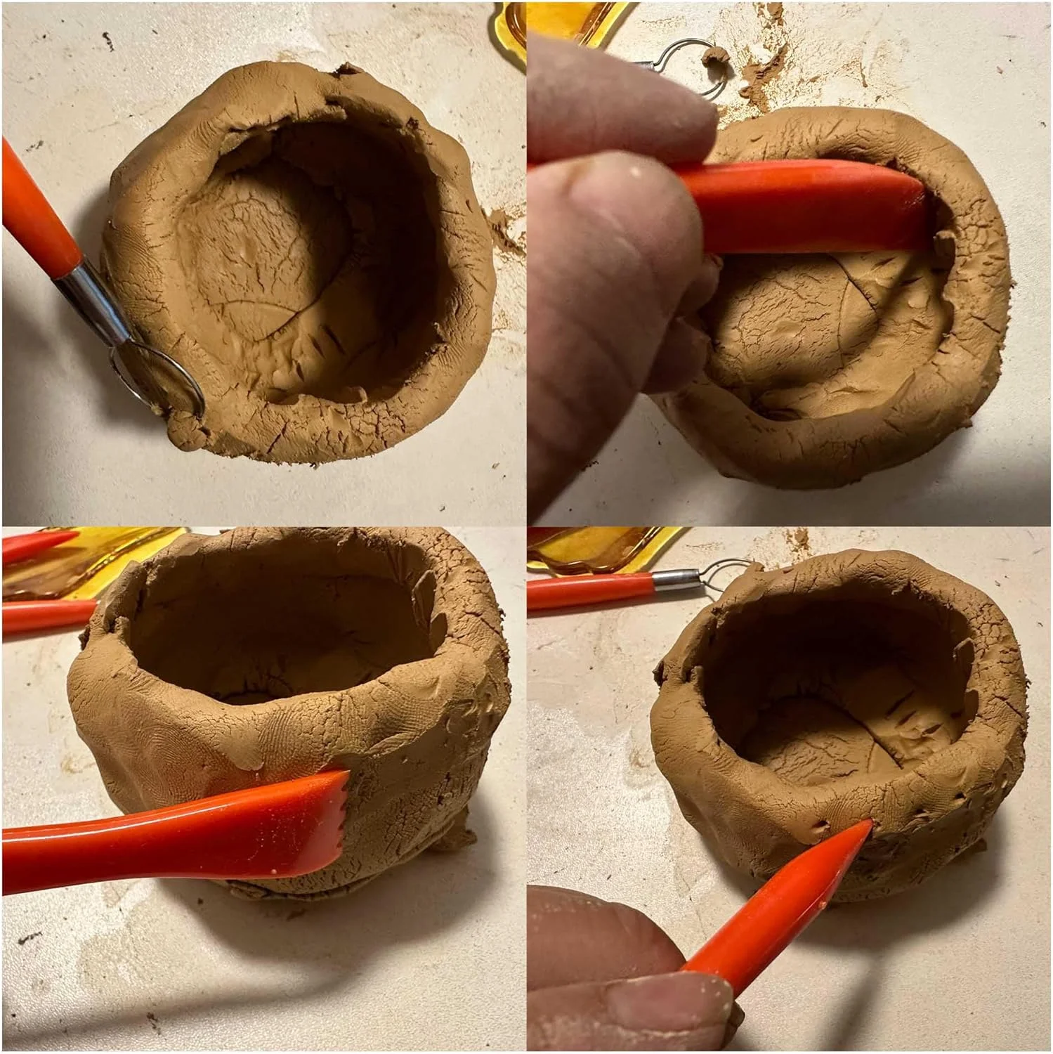 ابزار سفالگری و مجسمه سازی Langqun، دنده های سفالی، برای مجسمه سازی، مدل سازی، حکاکی، شکل دادن، لوازم ابزار سرامیک