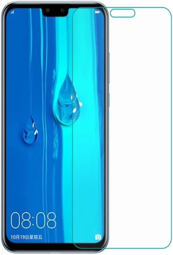 FHNLKFS محافظ صفحه نمایش شیشه ای حرارت دیده 9H برای گوشی هوشمند، مناسب برای هوآوی Y9 2019 سایز 6.5 اینچ