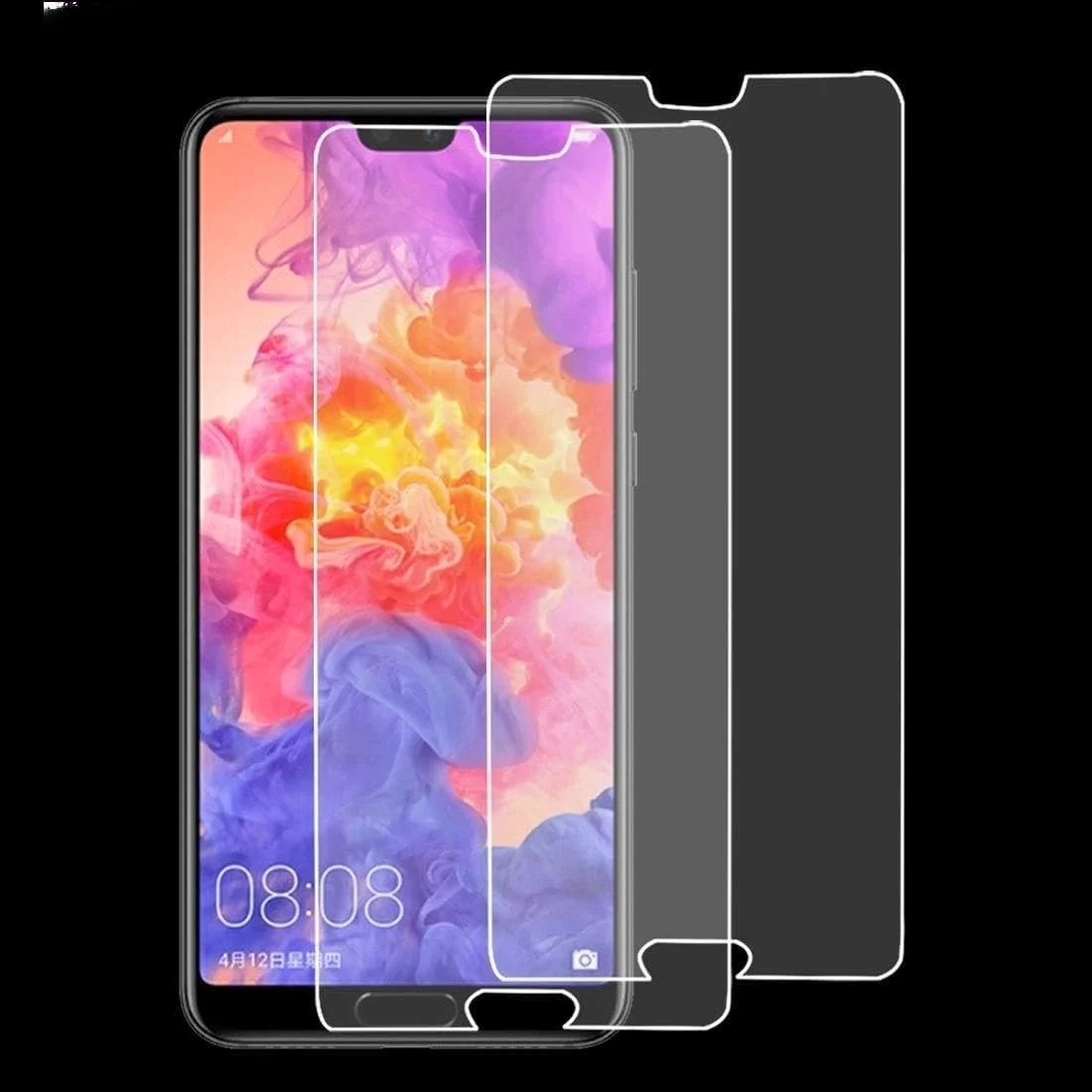 محافظ صفحه نمایش LCD مدل ZCLINXHEFSDSS بسته 2 عددی مناسب برای گوشی هوآوی P20 Pro، ضخامت 0.26 میلی‌متر، سختی سطح 9H، شیشه حرارت دیده مقاوم در برابر انفجار با لبه‌های 2.5D