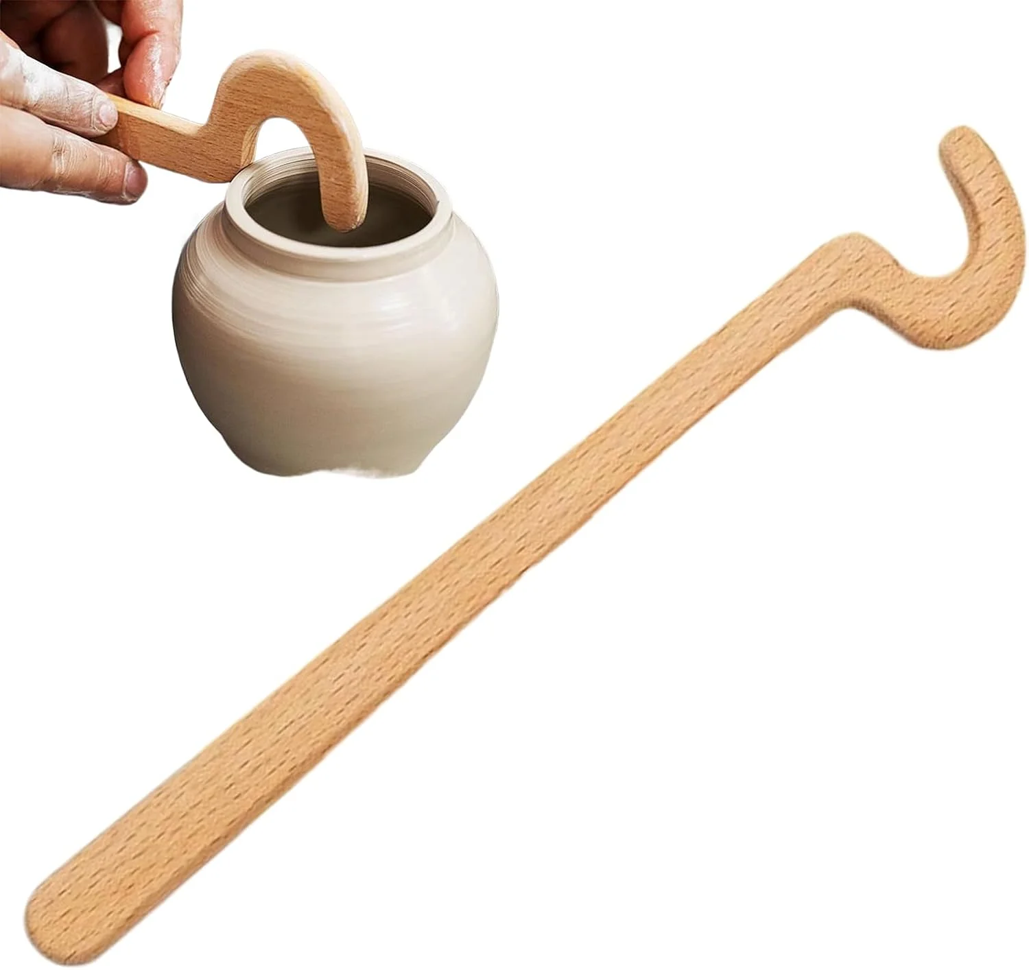 ابزار پرداخت سفالگری | ابزار مجسمه سازی خاک رس سفالی چوبی | میله مدل سازی حرفه ای با دستگیره ارگونومیک برای کار مجسمه سازی، استفاده از لعاب و ساخت دستی ابزار پرداخت سفالگری | ابزار مجسمه سازی خاک رس سفالی چوبی | میله مدل سازی حرفه ای با دستگیره ارگونومیک برای کار مجسمه سازی، استفاده از لعاب و ساخت دستی