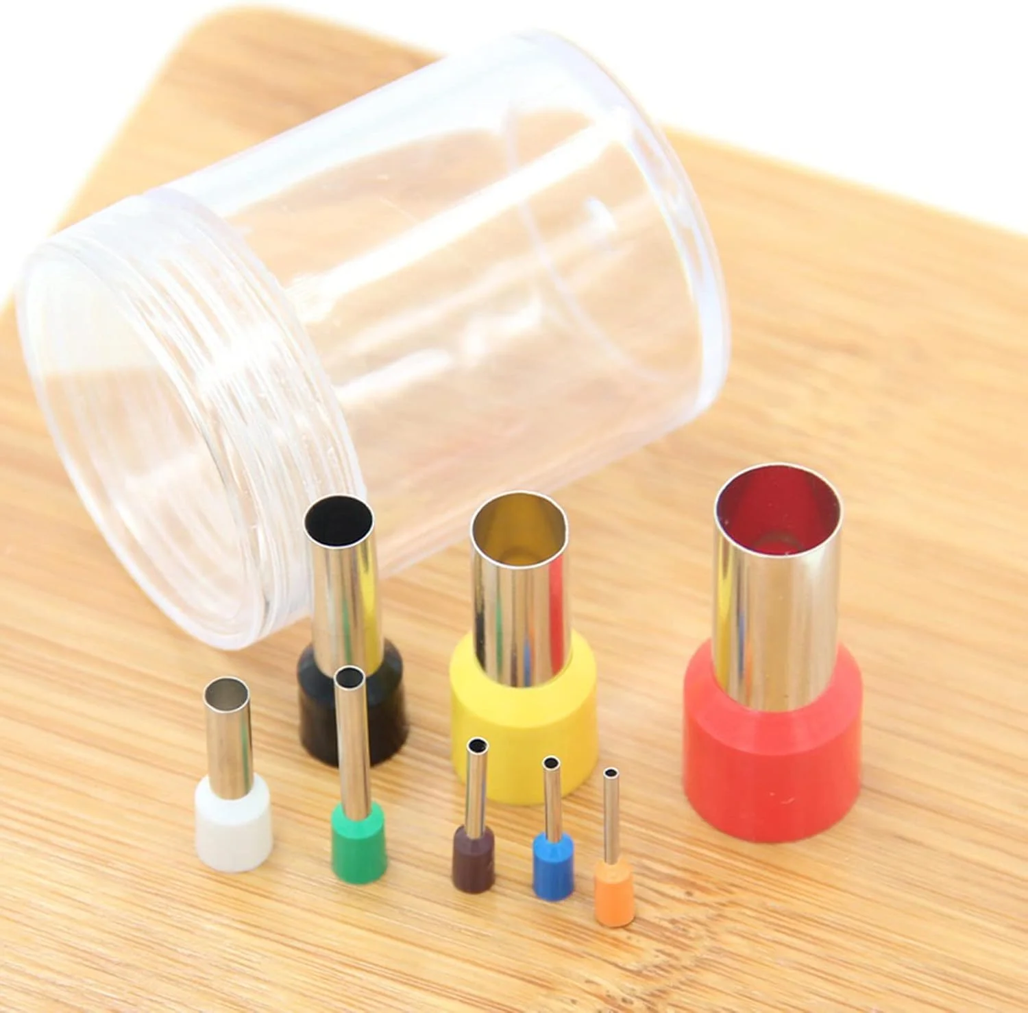 مجموعه 8 عددی ابزار سفالگری خاکی Haiki برای سرامیک با شیار گرد، سایزهای 1/1.2/1.5/2.3/3.5/5.8/8.3/10.3 میلی متر