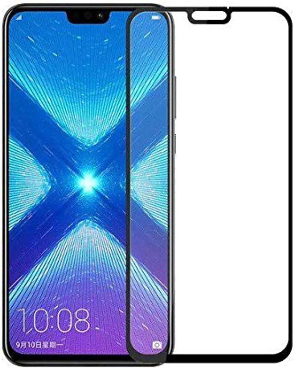 محافظ صفحه نمایش شیشه ای حرارت دیده فول 3D هواوی Honor 8X - مشکی