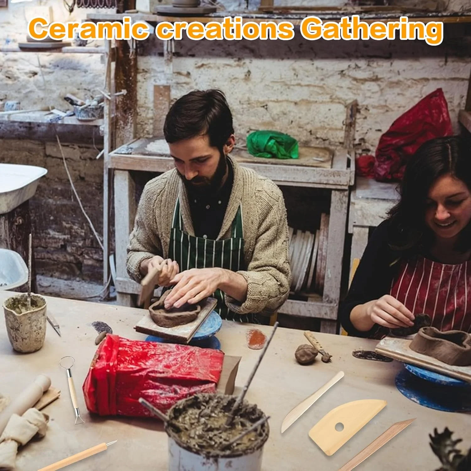 ست ابزار مدل سازی 23 تکه، ست ابزار سفالگری، ابزار مدل سازی، ابزار سفالگری، ست ابزار مجسمه سازی، ست ابزار سرامیک، ابزار سفالگری، ابزار مجسمه سازی، لوازم جانبی ابزار سفالگری پلیمری