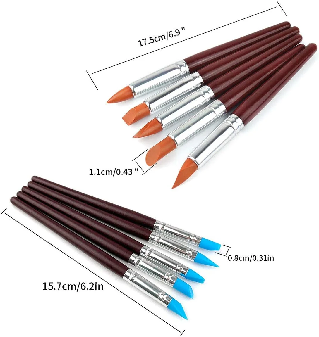 مجموعه ابزار مجسمه سازی رسی هامينلر شامل 25 قطعه، ابزار استایلوس پلیمری، ابزار شکل دهی رس، قلم موهای لاستیکی و ابزار پاک کننده برای مجسمه سازی، سفالگری، ترکیب و طراحی