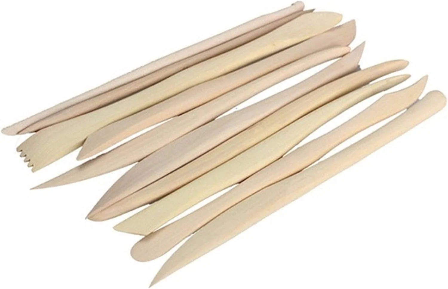 ابزار مجسمه سازی خاک رس، ست ابزار مدل سازی و حکاکی سفال و سرامیک چوبی دو طرفه