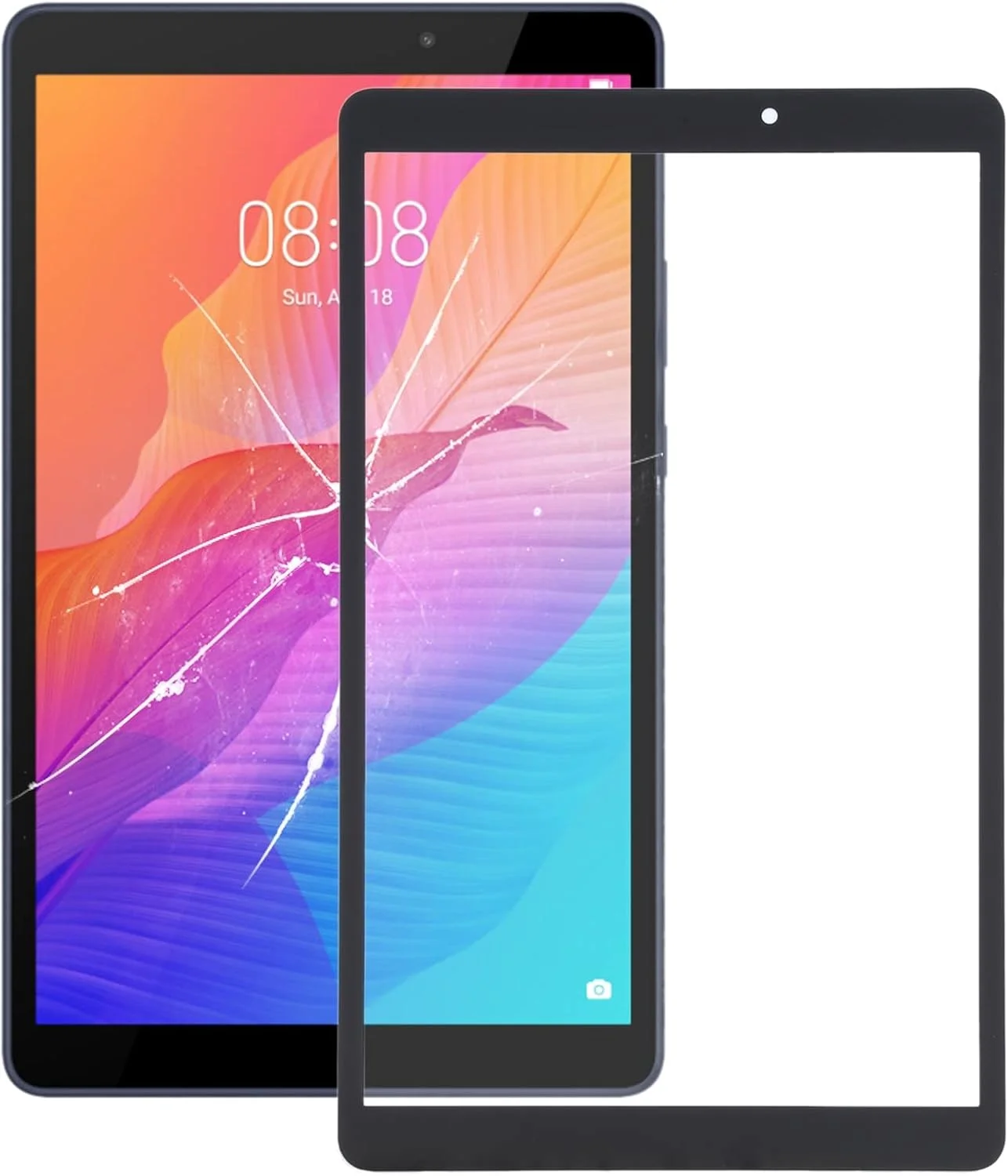 شیشه لنز بیرونی صفحه نمایش جلویی برای هوآوی MatePad T8 Kobe2-L09, Kobe2-L03, KOB2-L09, KOB2-W09 (مشکی)