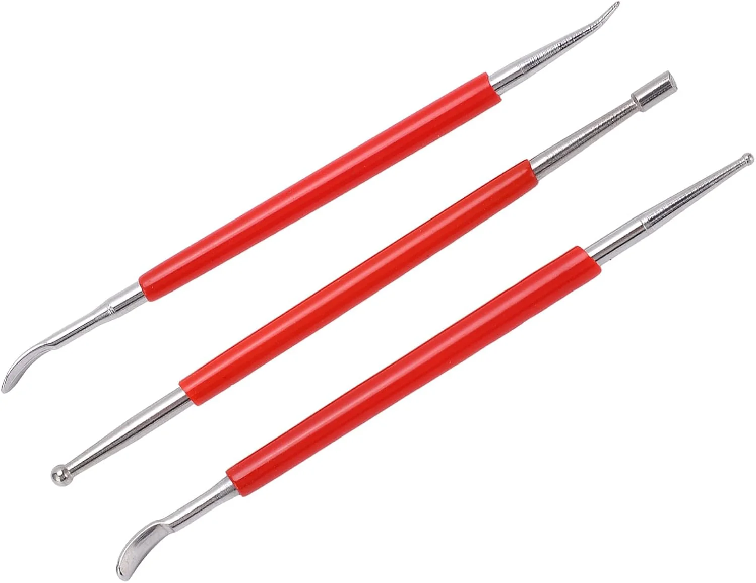 ابزار مجسمه سازی سفالی، 3 عدد ابزار سفال دو طرفه برای مدل سازی، حکاکی و مجسمه سازی