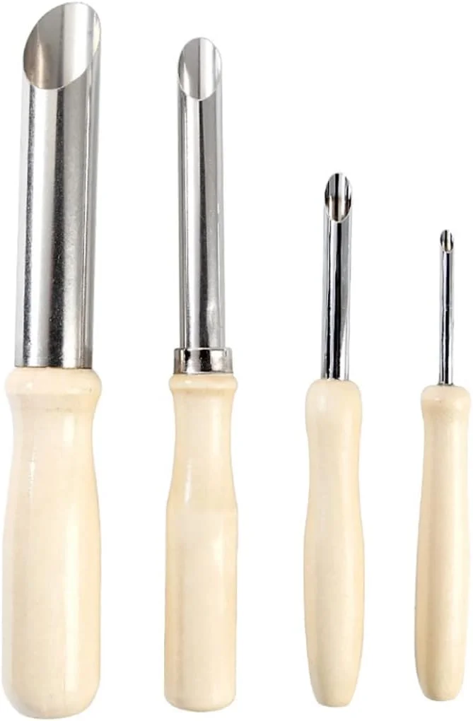 ابزار پانچ خمیر رس، ست ابزار مجسمه سازی نرم با سوراخ گرد، قالب دهی دایره ای، سفالگری، هنر DIY، ابزار مجسمه سازی خمیر رس نرم 4 عددی