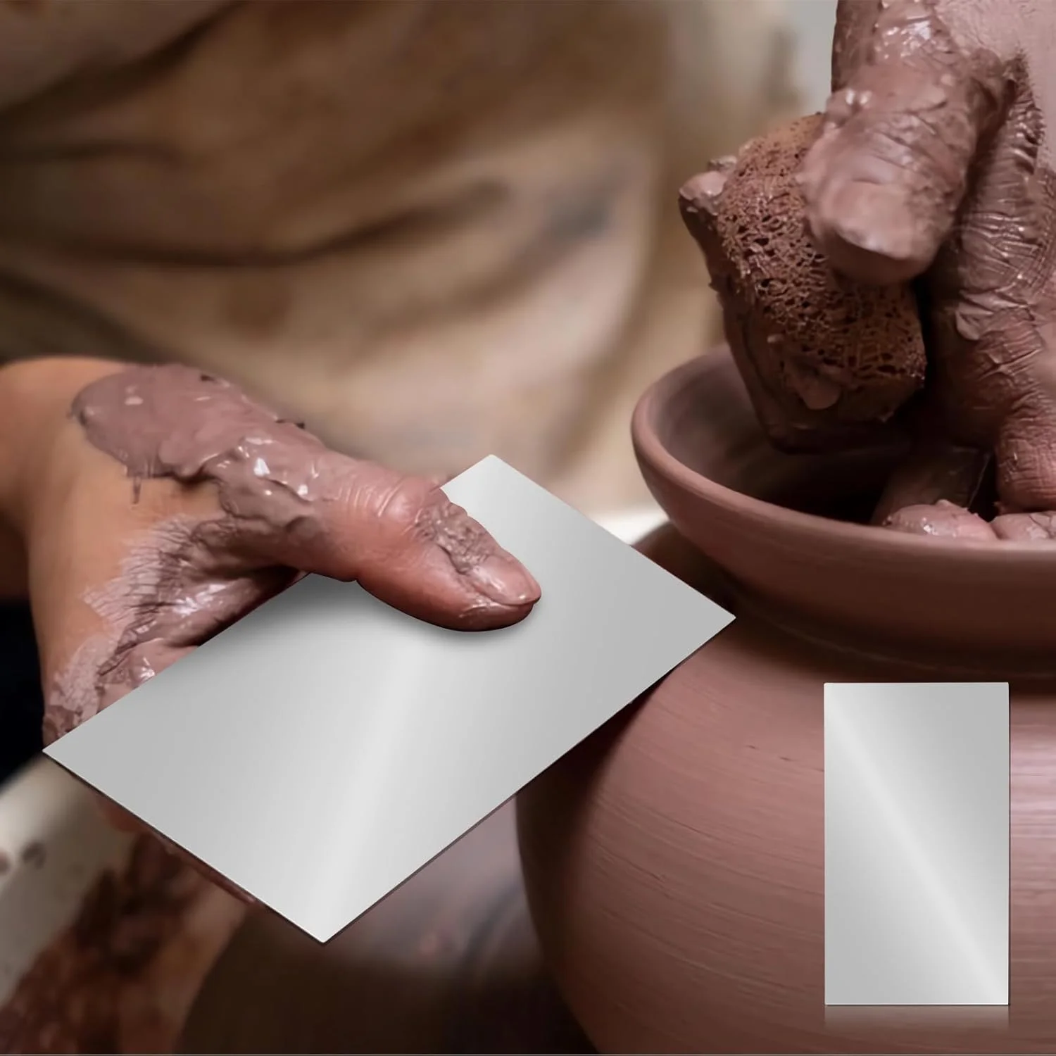ابزار سفالگری لوسوفی 10 عددی استیل، ابزار حرفه ای خاک رس، ابزار مجسمه سازی و حکاکی برای سفالگران و هنرمندان