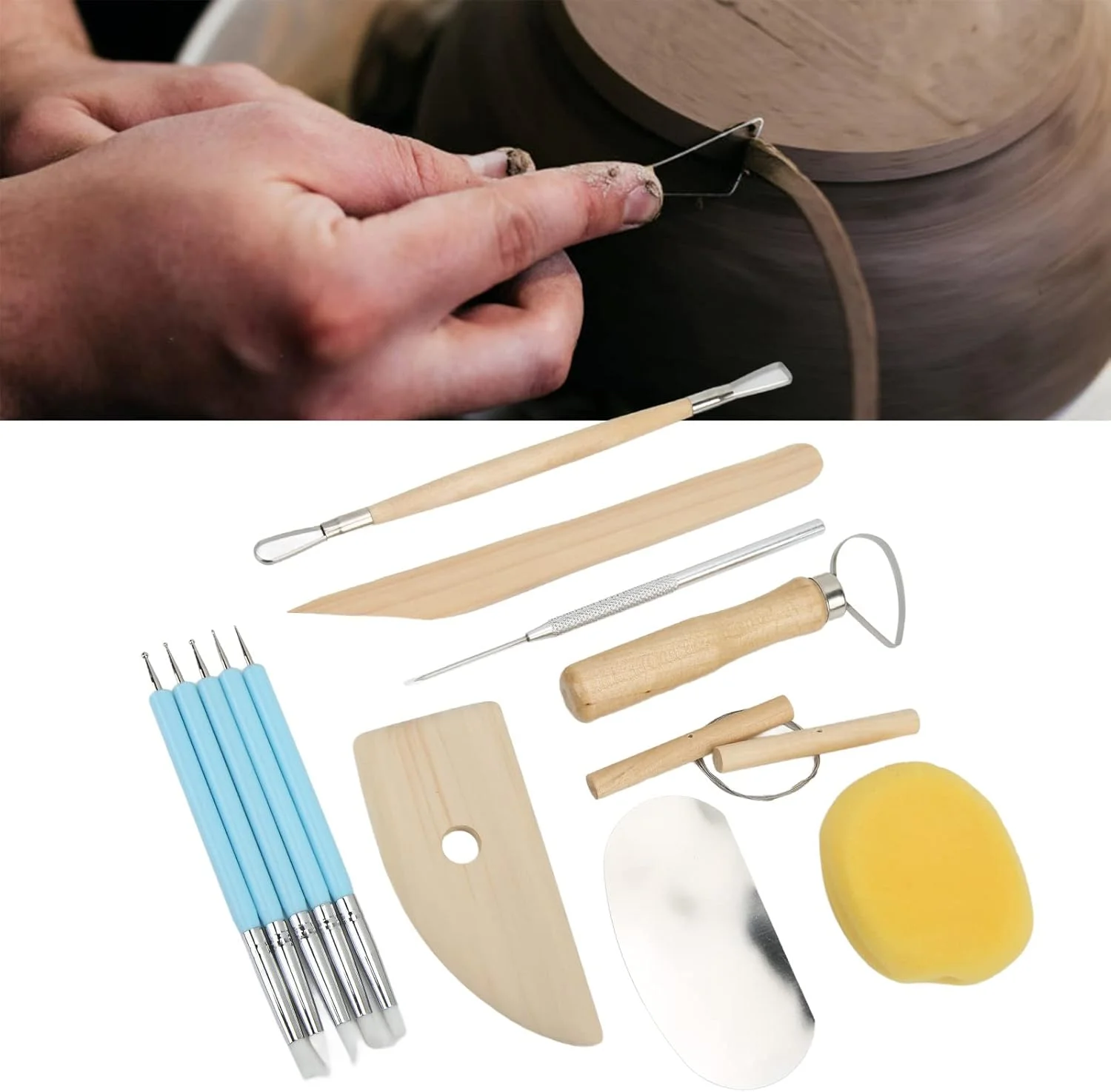 ابزار مجسمه سازی OXPMFY، ابزار سفالگری قابل حمل DIY، فولاد ضد زنگ برای پروژه های صنایع دستی